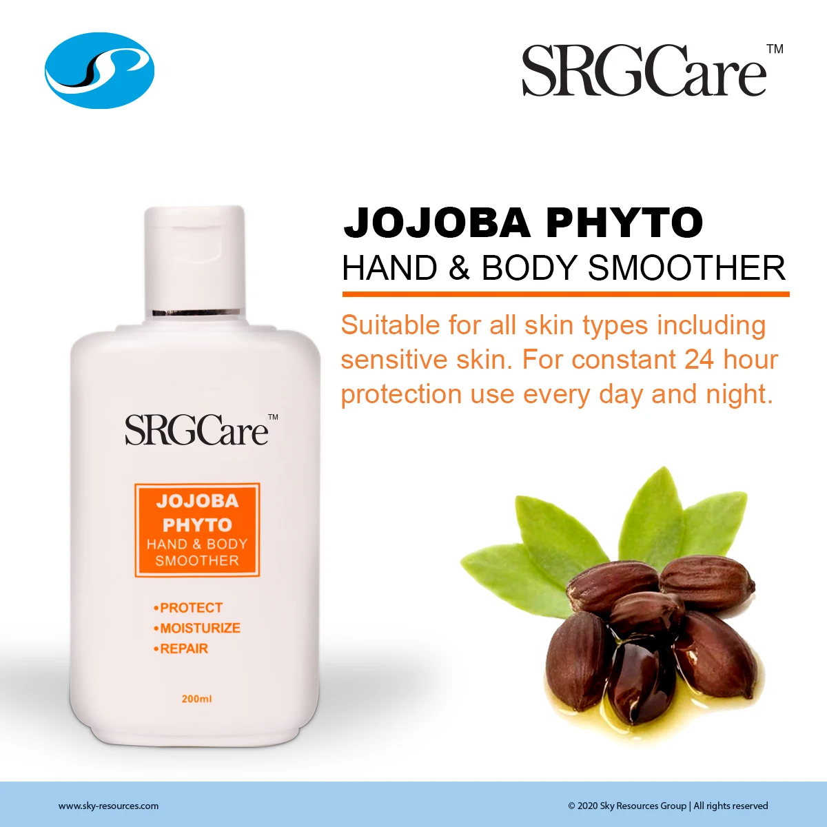 Moisturizing Protect & Repair Skin Concentrated 5% Jojoba Phyto Face and Body Smoother Lotion Smooth Skin Private Label Malaysia