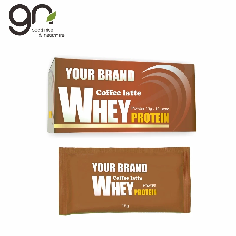 
coffee latte flavor Whey Protein powder could make strengthen muscles and lose weight that we accept OEM - ODM 