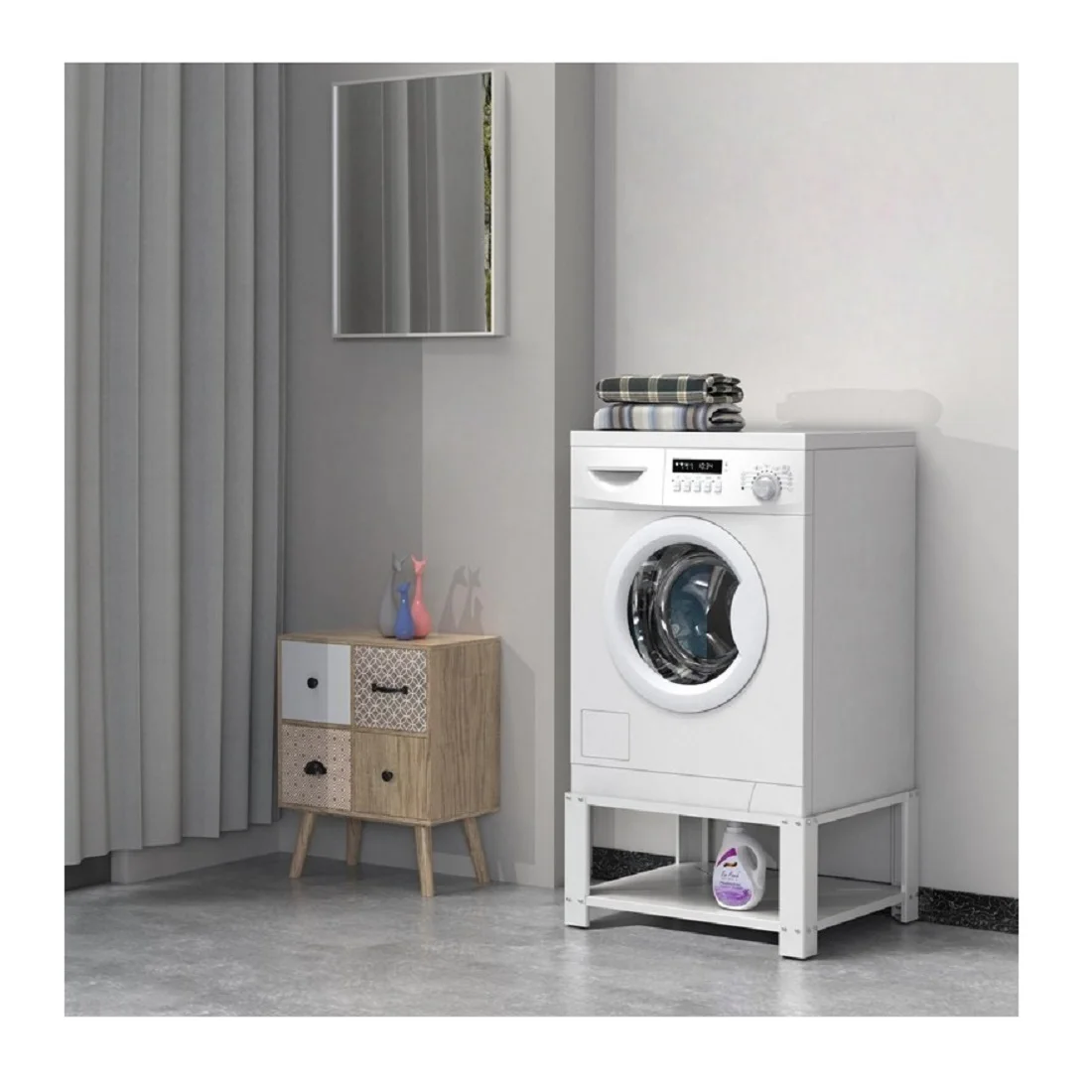 Stable Washing Machine Base shelf dryer shlef With large  storage shelf