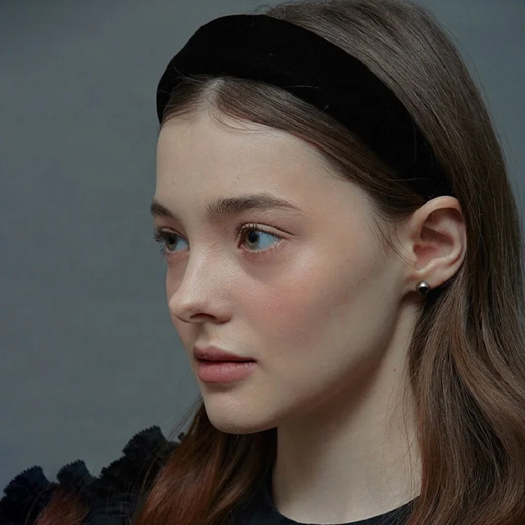 Wholesale Custom New Fashion Soft Casual Headwear Women Velvet Thick Sponge Hair Accessories Headbands