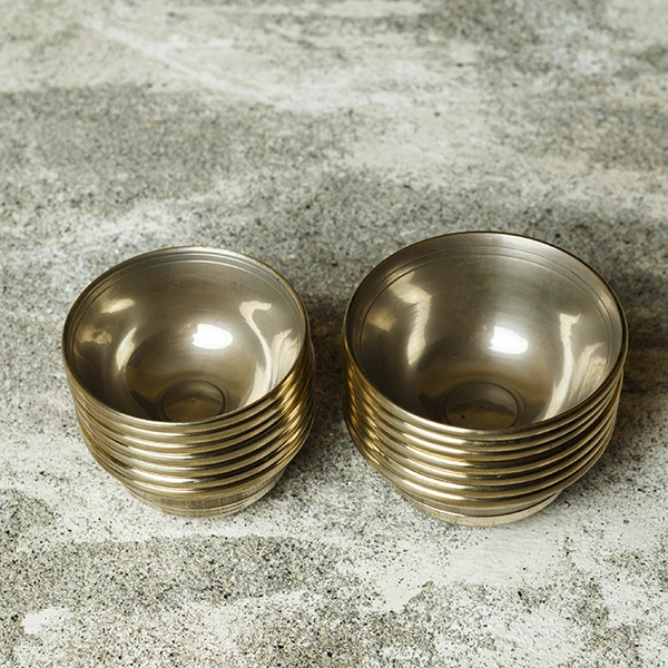 WATER OFFERING BOWL Tibetan Buddhist style  bronze  buddhist offering  bowl