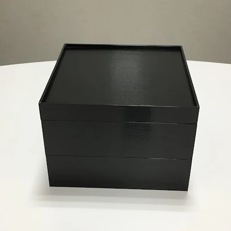 Food boxes (Large / Medium / Small)  Japanese faux-lacquering box, including the divider green box (Black / Red / Brown)