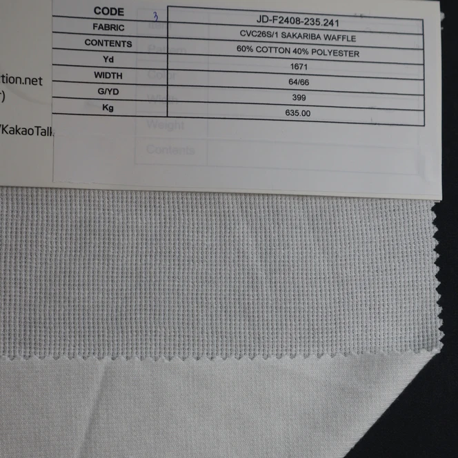 
Popular Viet Nam Manufacturer Wholesale Cotton/poly 60/40 Fabric Blend Activewear Fabric Viet Nam 