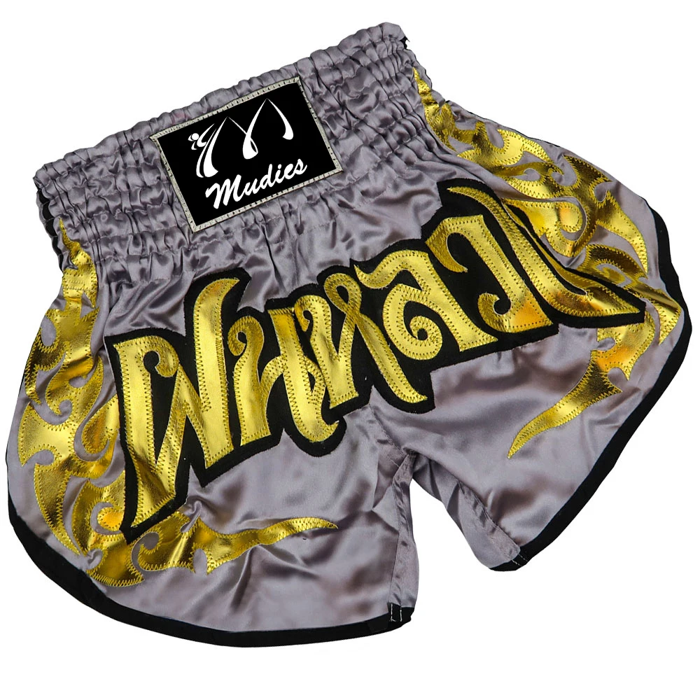 Шорты Muay Thai на заказ, сатиновое снаряжение Muay Thai, снаряжение Muay Thai