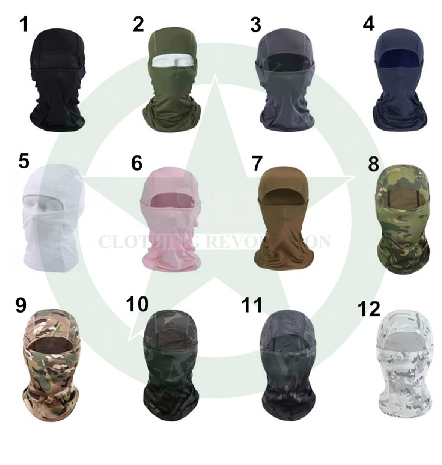 Hot Wholesale Headgear Scarf Camouflage Full Face Military Tactical Outdoor Operation Custom Balaclava