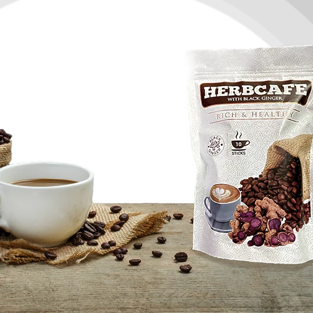 Manufacturer Healthy Instant Coffee Herbcafe Black Ginger aromatic coffee with rich and healthy taste 30g each pack Coffee