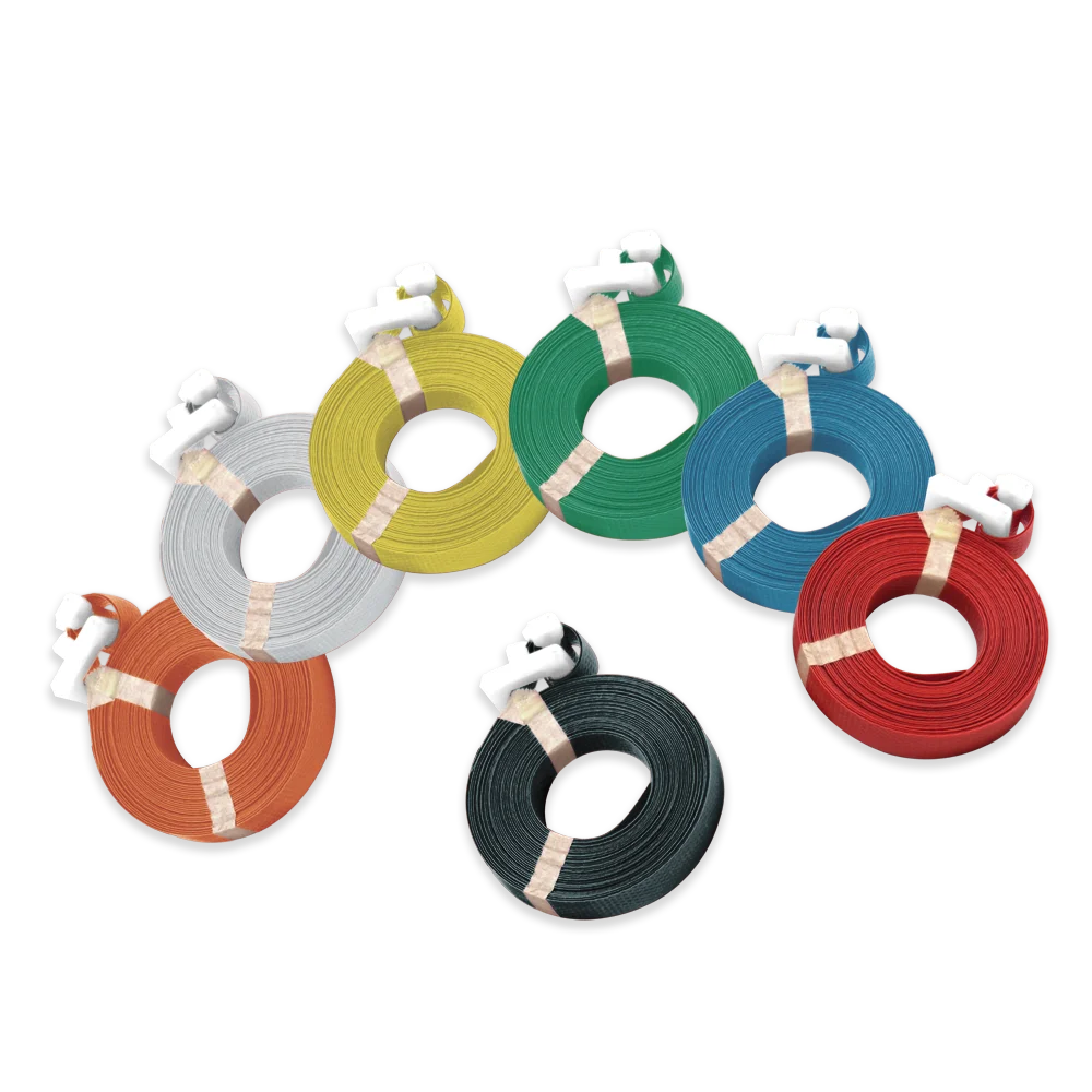 India Factory Export Quality PP Strapping Band Buckle Pre-Cut Plastic Manual Strapping 500 Pcs per Carton Cheap Price Packing