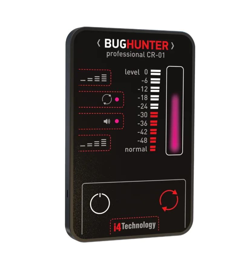 Ultra thin spy bug finder | Detector against most wireless spy bugs TSCM | Small anti spy protection BugHunter CR-01