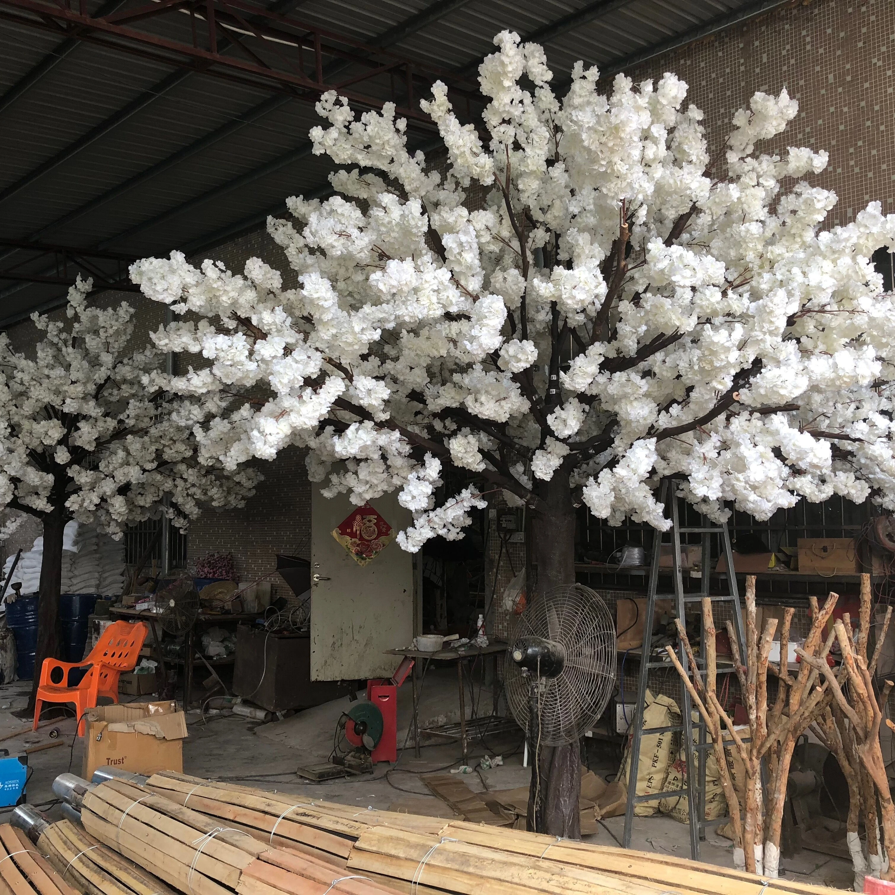 white cherry blossom tree artificial  indoor cherry blossom tree blossom tree bonsai for wedding decoration