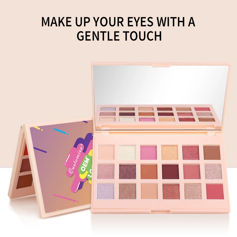 Профессиональный Красота Косметика Макияж 18 видов цветов водонепроницаемый шелковистый порошок Палитра теней для век