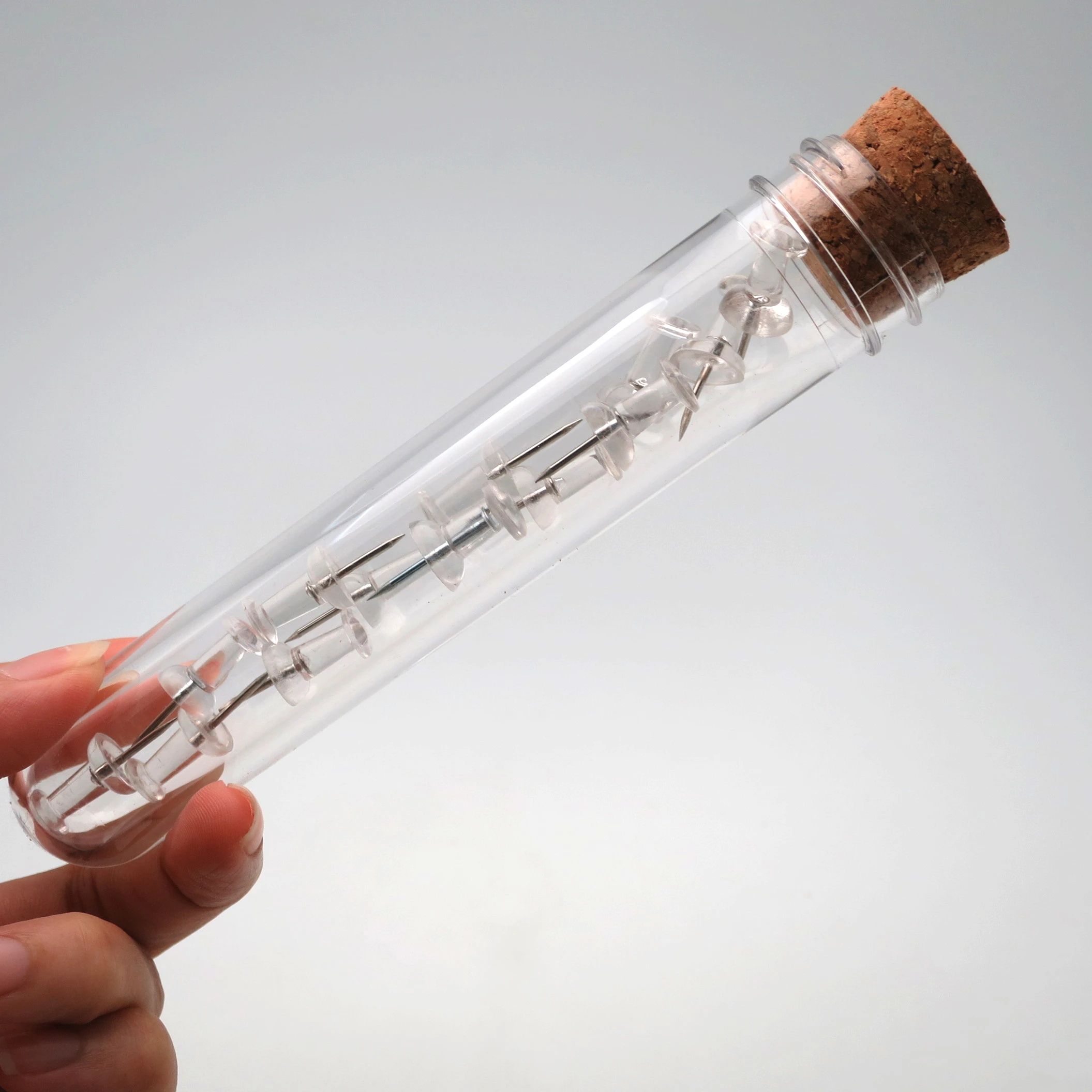 Office Accessories Test Tube holder with cork stand Office stationery Supply Set plastic tube for gifts packaging