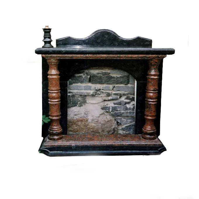 
Granite fireplace and gabbro 