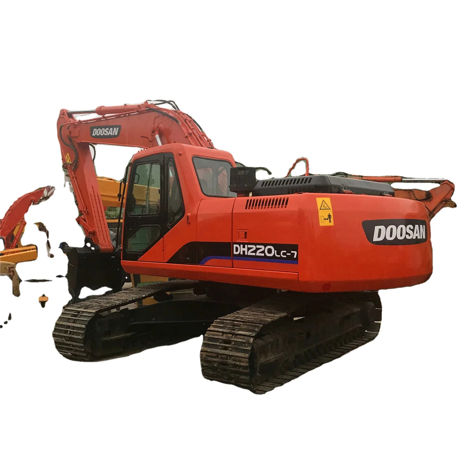 used Secondhand Machine original Doosan DH220 Excavator from Korea in yard for sale