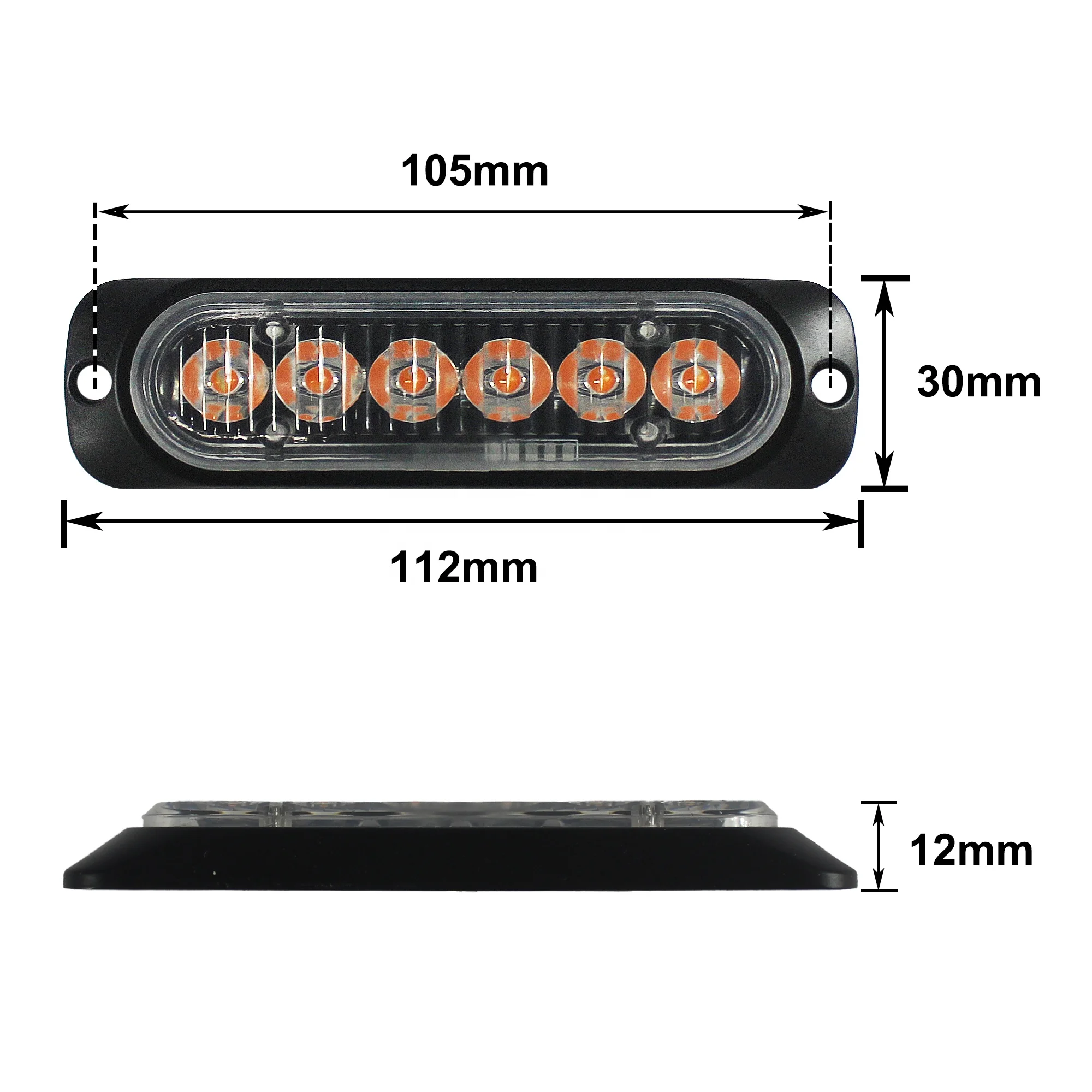 HAIBANG Car Grille Lighthead LED Light Vehicle Safe Warning Alternating Flasher Strobe Lights For Trucks