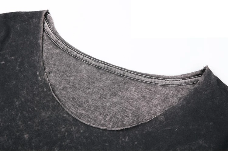 
High Quality Fashional Design Custom Vintage Faded Blank Tshirt Plain Enzyme Wash T Shirt 