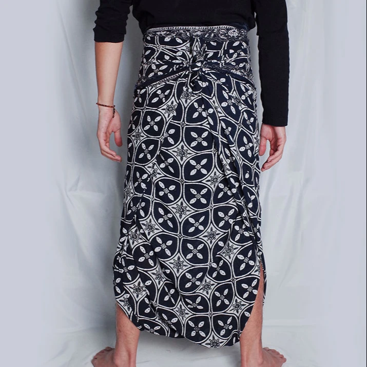 
hand stamp hot wax stamp batik with natural dyes beach asia sarong cotton ethnic easy to dry 