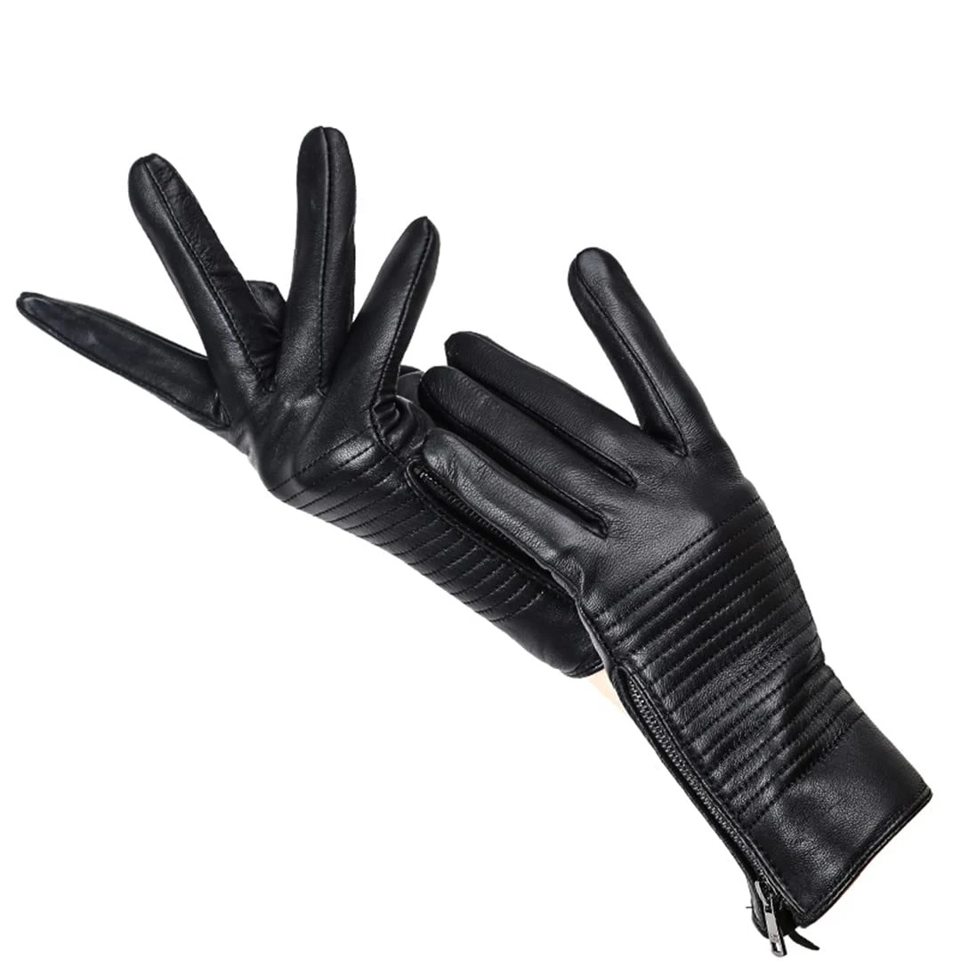 Wholesale Customized hot sale  female waterproof sheepskin leather gloves mittens warm gloves winter  gloves for women