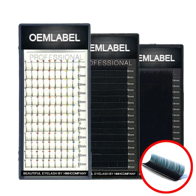 2d false customized packaging box eyelash extension 16 line in a tray manufacturer south korea