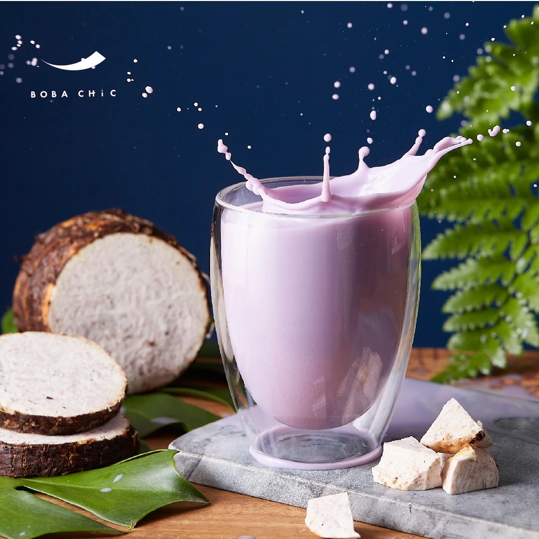 BOBA CHiC Heavy Mellow Taste Taro Instant Milk Tea for Bubble Boba Milk Tea