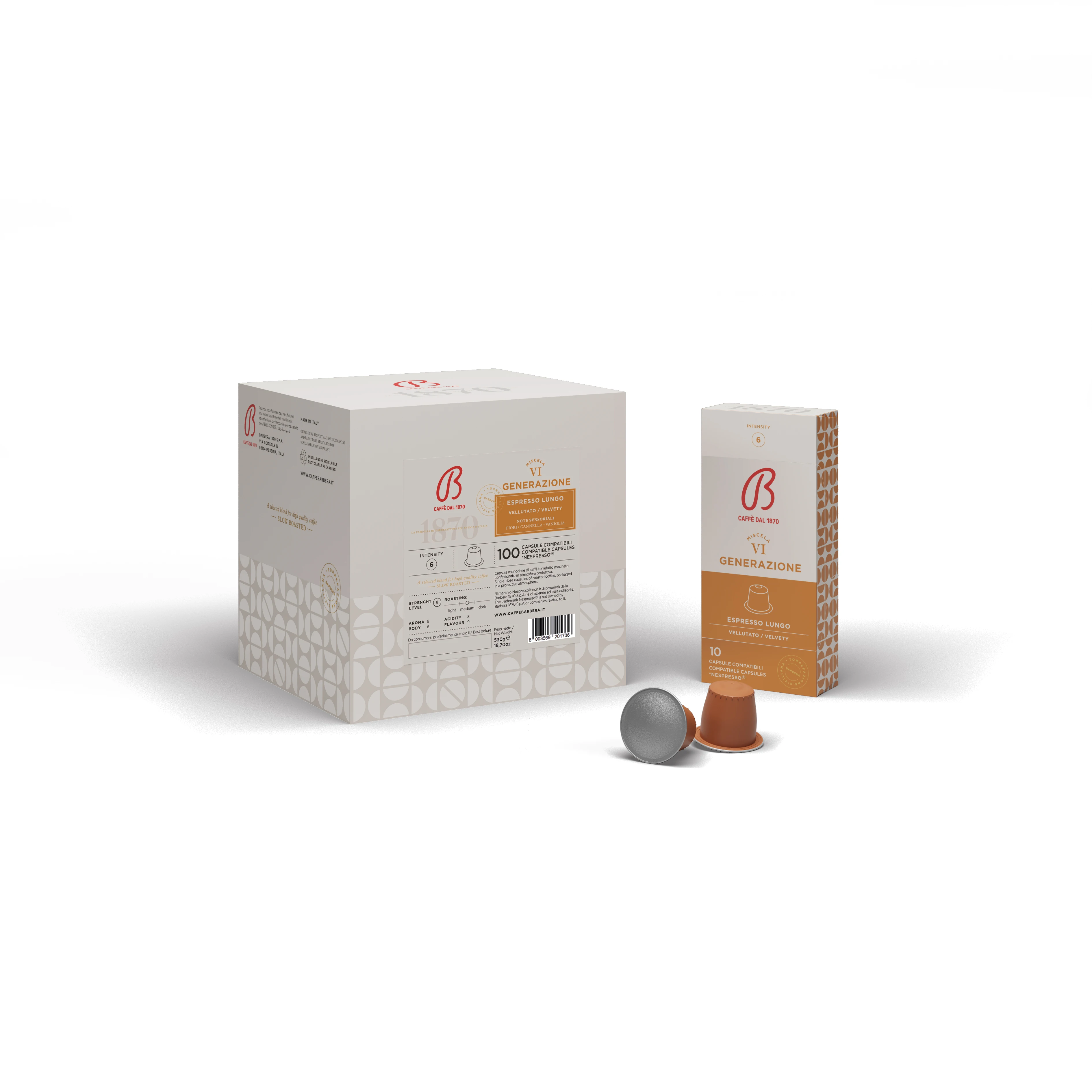 Italian for espresso 70% Arabica 30% Robusta Nespresso compatible coffee capsule