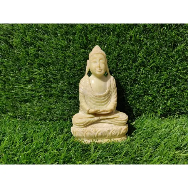 Serpentine Buddha statue Small Buddha Statue Brass Buddha Idol Religious Lucky Gift Decor Showpiece