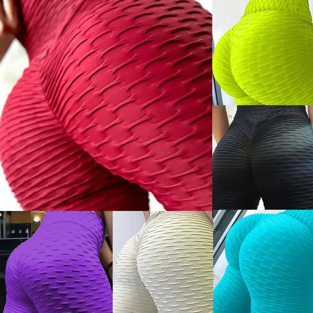 2022 New ECO Girls Fitness Sport Leggings Tights Pants Custom Logo Push Up Yoga Pants With Pocket