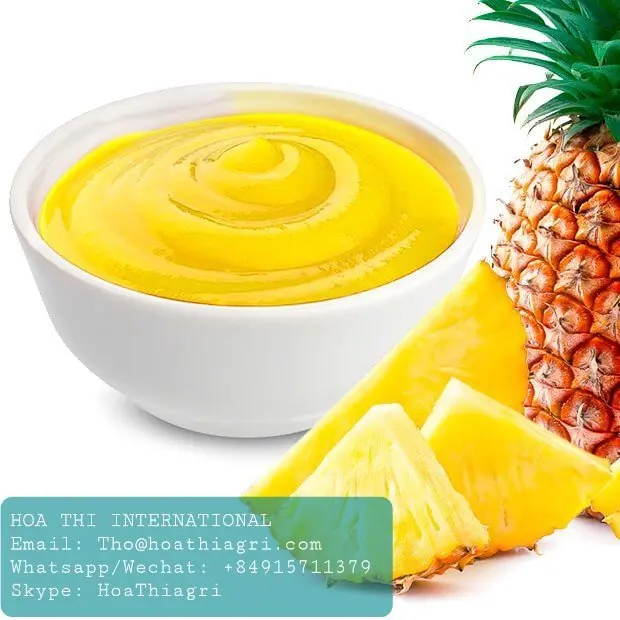 Высший класс, 24 месяца, ракушка, жизнь, стерилизованная, сладкий вкус, без сахара, замороженный ананас, пюре, происхождение из Вьетнама
