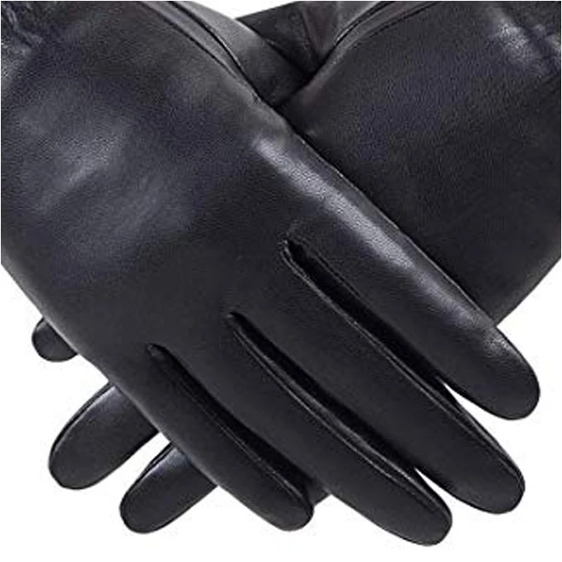 Cheap Winter Gloves Cheap Fashion Smartphone Fleece Lining Touch Screen Winter Men Sheepskin Leather Gloves From Pakistan