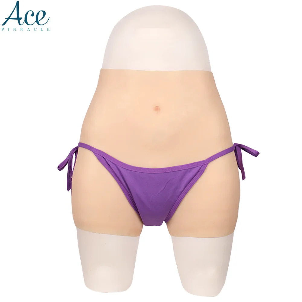 Artificial Silicone Vagina Boxer Briefs Butt Lifter Wearable Body Shape Pants for Cross dresser