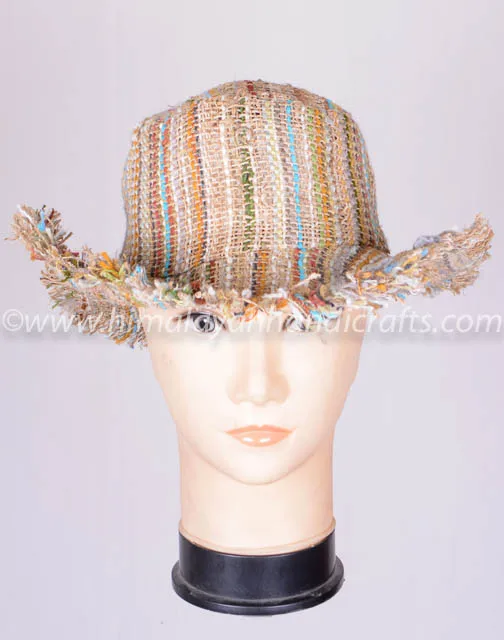 Multi Color Hemp Cotton Fringy Safari Hat HSH 0024 C