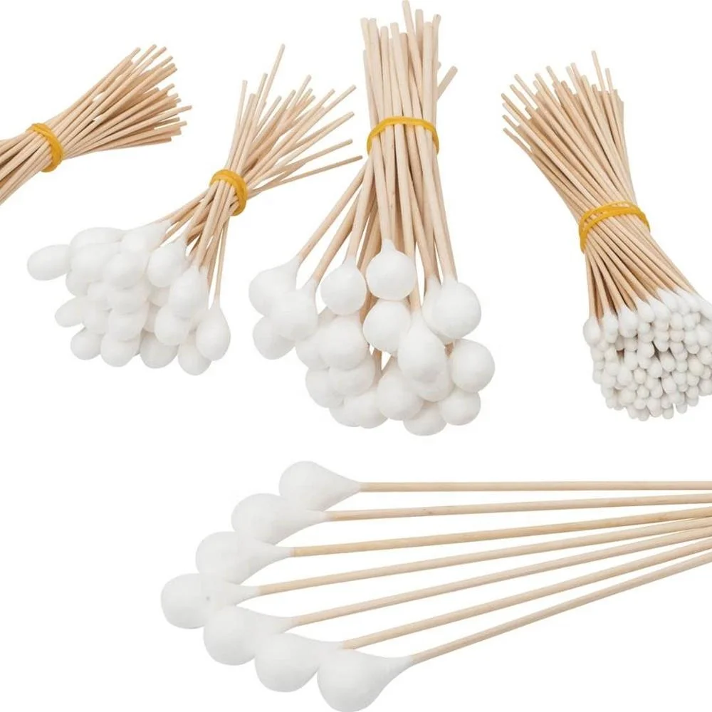 Оптовая продажа ватные палочки экологически чистые длинные деревянные для собак 6 дюймов большая голова чистки домашних животных