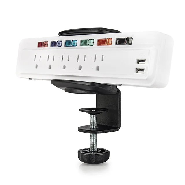 Desk Clamp Power Strip Holder, Clamp On Power Strip Mount