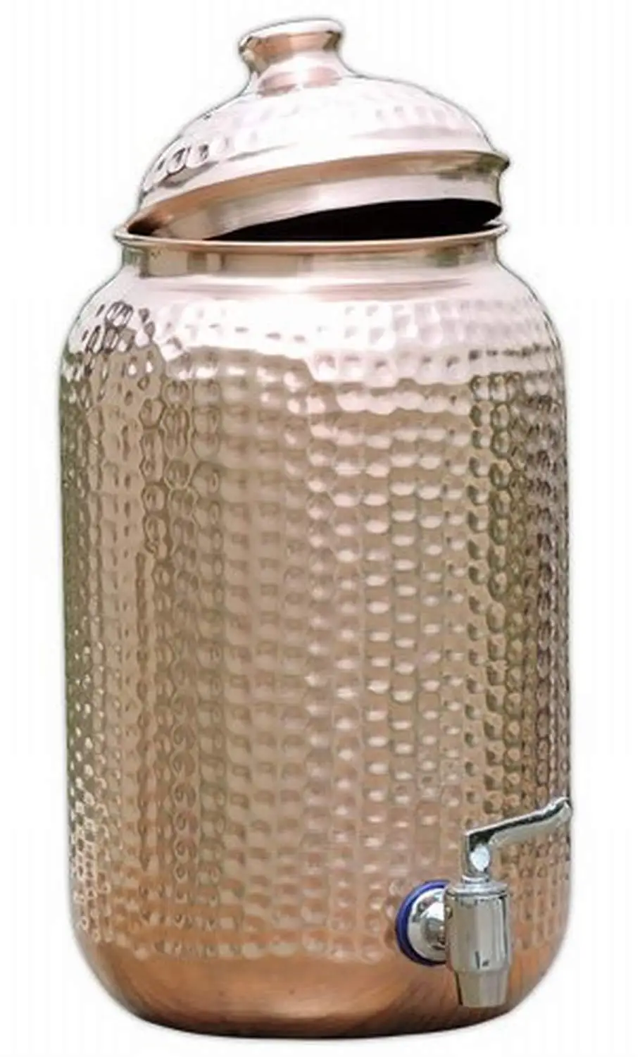 Hammered Design Copper Dispenser / Matka / Pot / Container / Tank for Water Storage For Home Hotel Kitchen and Hallway..
