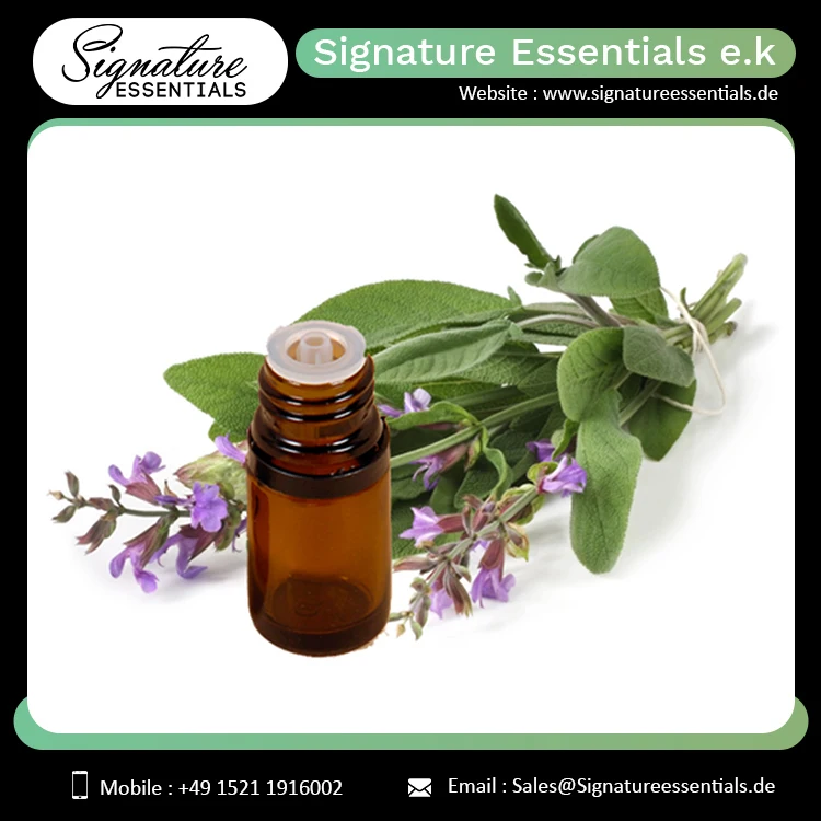 Premium Quality Manufacturer of Organic Skin Care Body Relaxing Hair Growth Clary Sage Essential Oil Russia