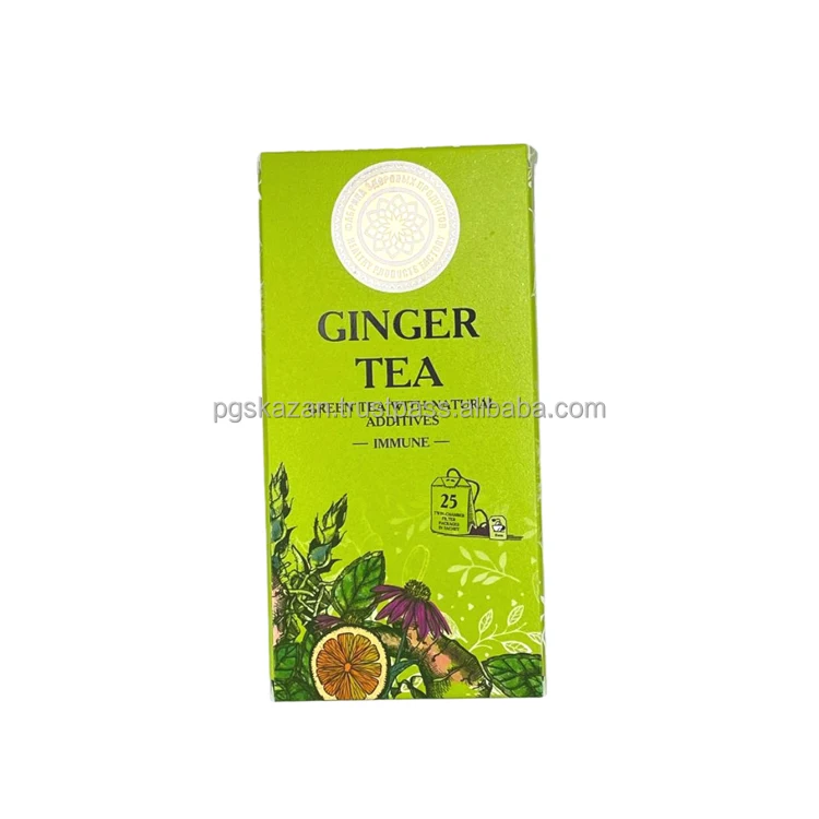 Great quality organic tea in bags with ginger turmeric and lemon, product of Russia, green tea for sale