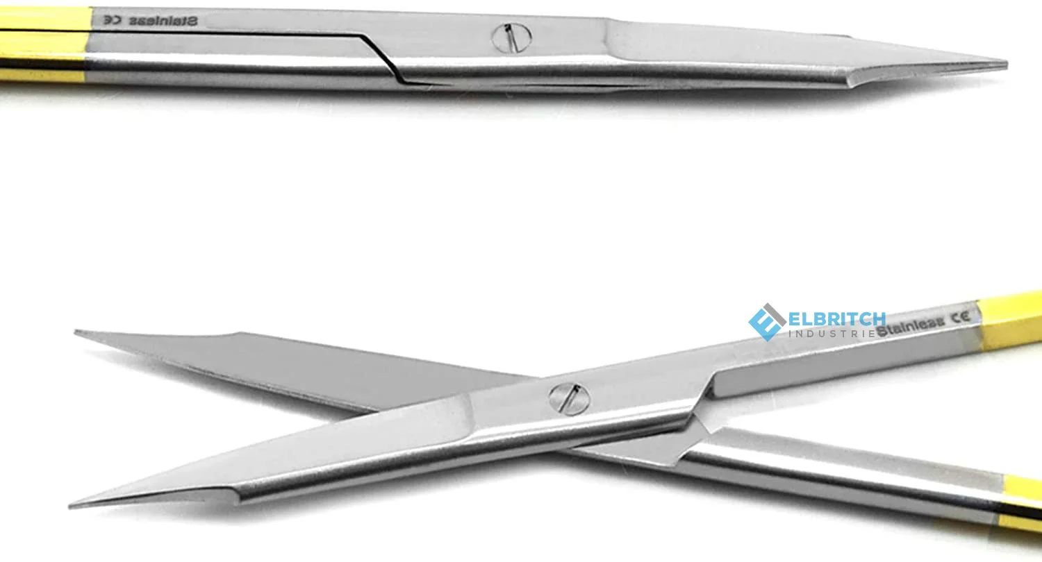 Strong Goldman Fox Scissors Straight TC Super-Cut Sharp Blade 13cm With Golden Handle