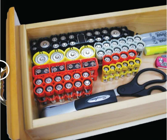 Storacell тонкая линия AA 4 упаковки Caddy-Orange держатель аккумулятора компактные легко распределяемые батареи Caddy с безопасностью одной рукой