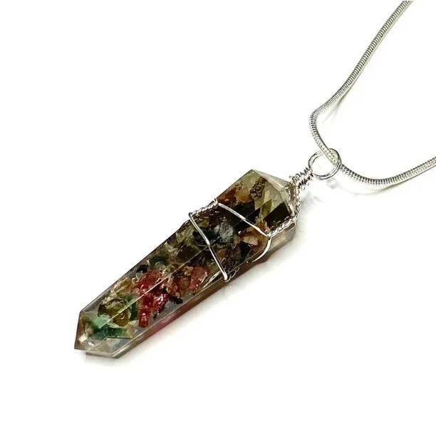 Арбузный Турмалин оргонит кулон ожерелье кулон/Ювелирные изделия/Мощный
