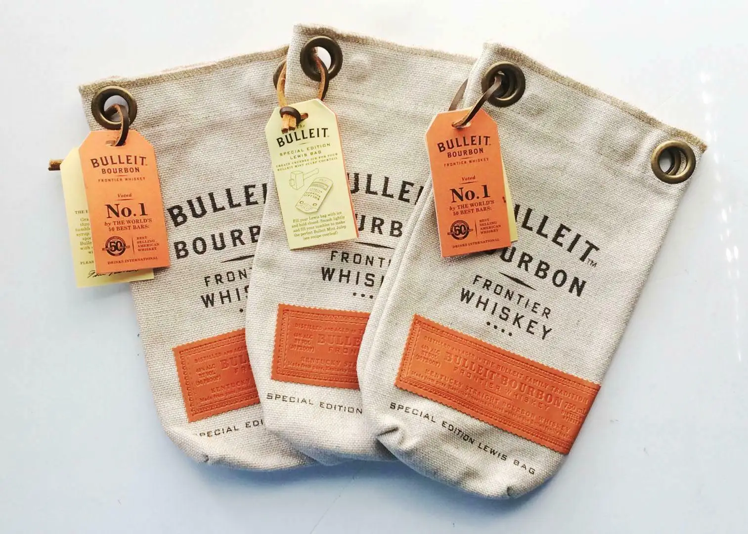 Bulleit Bourbon Special Edition Magnetic Lewis Bags, Bulleit Bourbon Frontier Whiskey