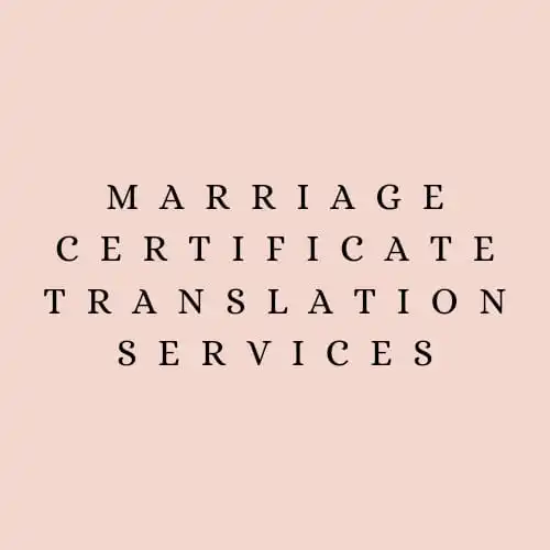 Married Certificate Translation Services translation of German English French AT BEST WHOLESALE PRICE MANUFACTURES IN INDIA