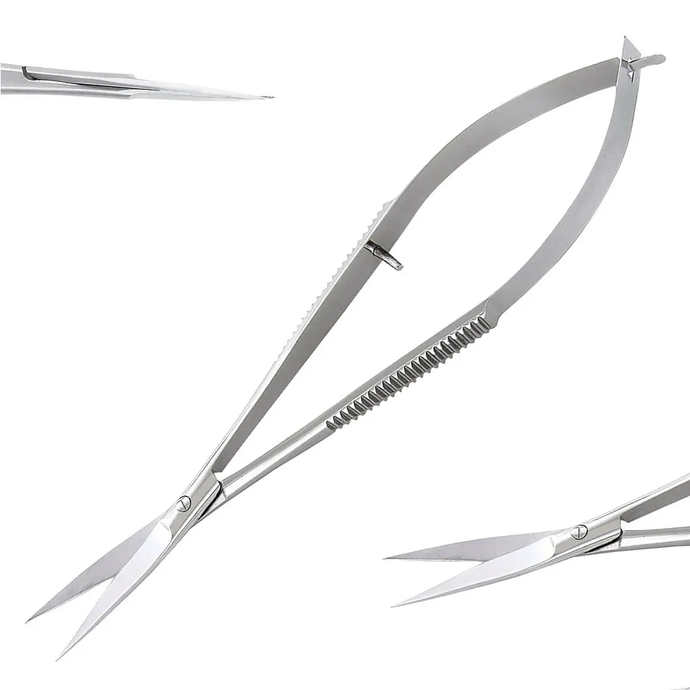 High Quality Multi Color Eyebrow Spring Scissors Private Label New Style Eyebrow Trimming Spring Scissor