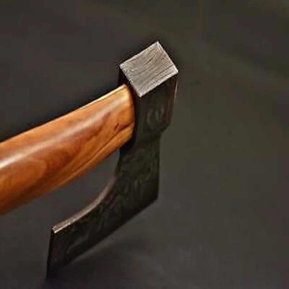 Топор Ручной работы из дамасской стали в стиле викингов топор для кемпинга высококачественный Тактический с кожаным чехлом AX-28