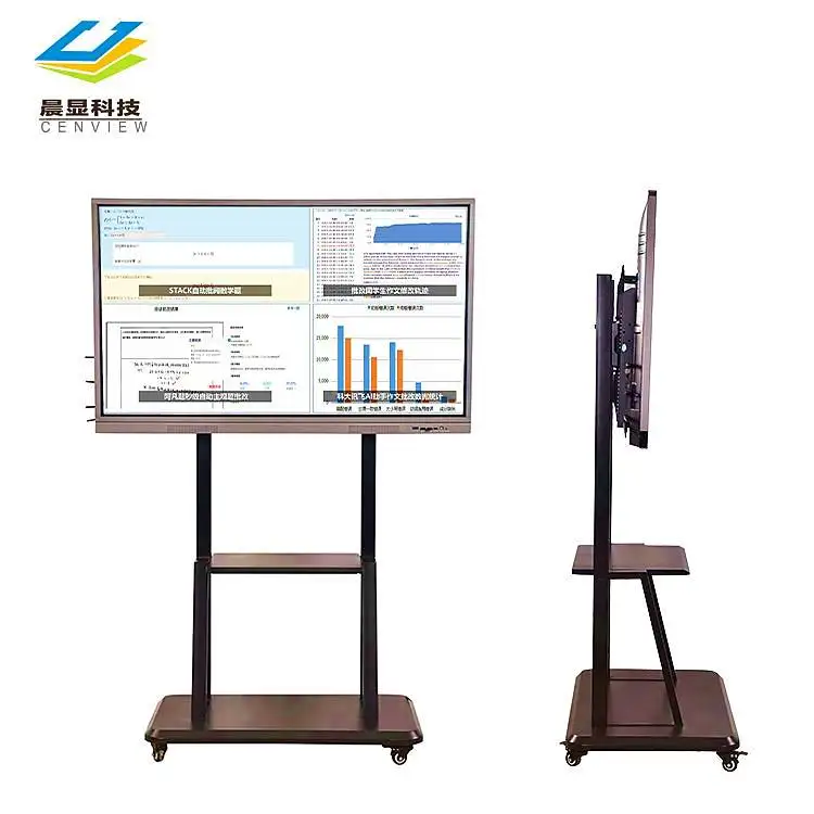 newest Cenview hotel meeting room digital signage wireless touch screen bezel sided wall monitor floor stand information kiosk