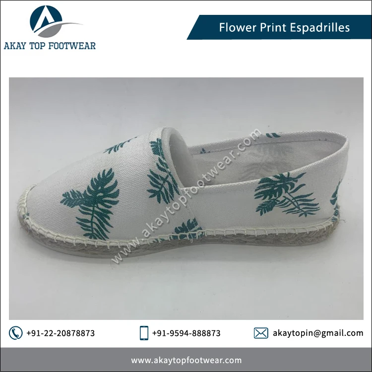 Уникальный удобный дизайн традиционные Эспадрильи с цветочным принтом плоские туфли по самой низкой цене женские ходячие эспадрильи