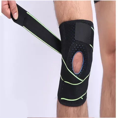 Лидер продаж 2012 эластичная повязка на колено для тяжелой атлетики зеленая