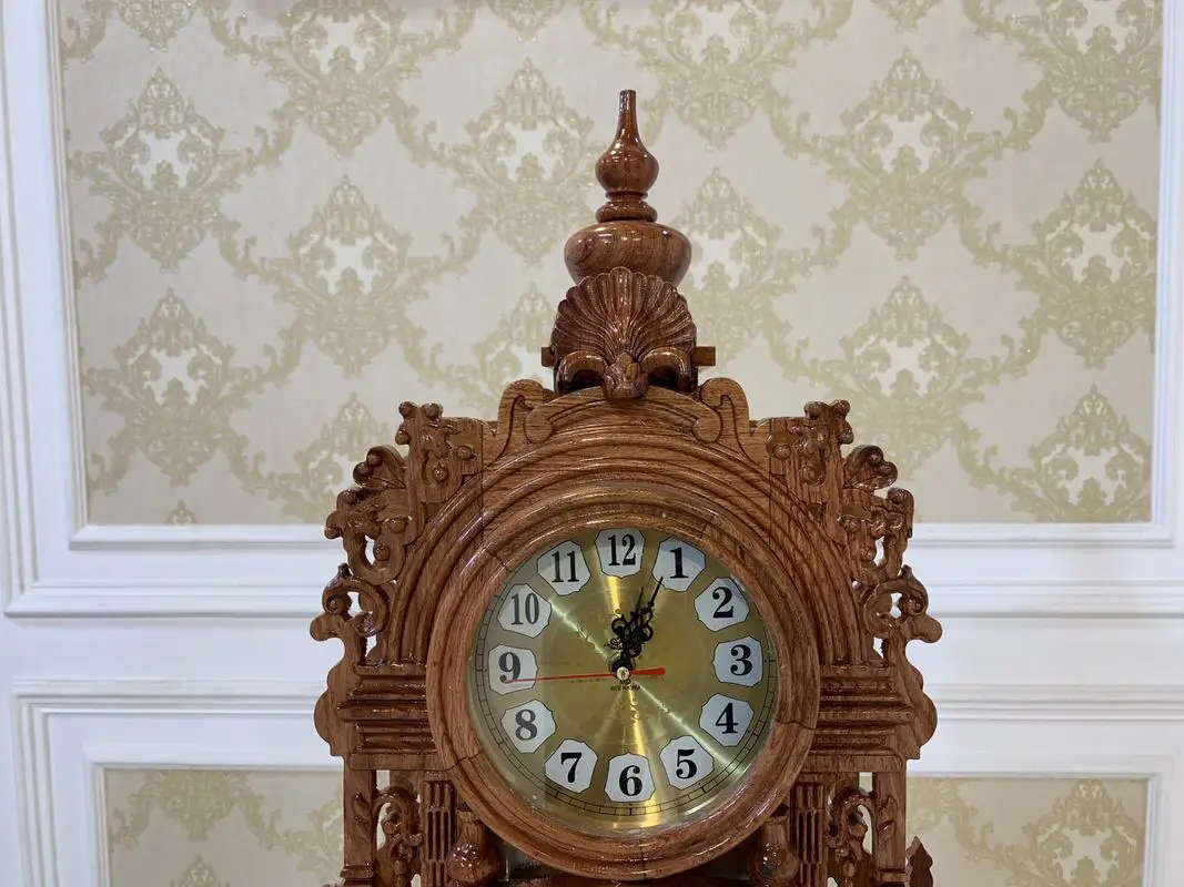 Padouk wooden tower clock