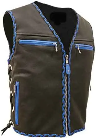 2021 New Men Genuine Leather Motorcycle Vest Letter Embroidery motorbike Waistcoat Sleeveless Jacket
