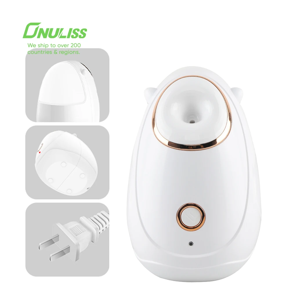 2 in 1 Tiny Facial Steamer Series Hot Nano Towel Warmer Mist Ionic Facial Spa Pink Facial Steamer with Lamp