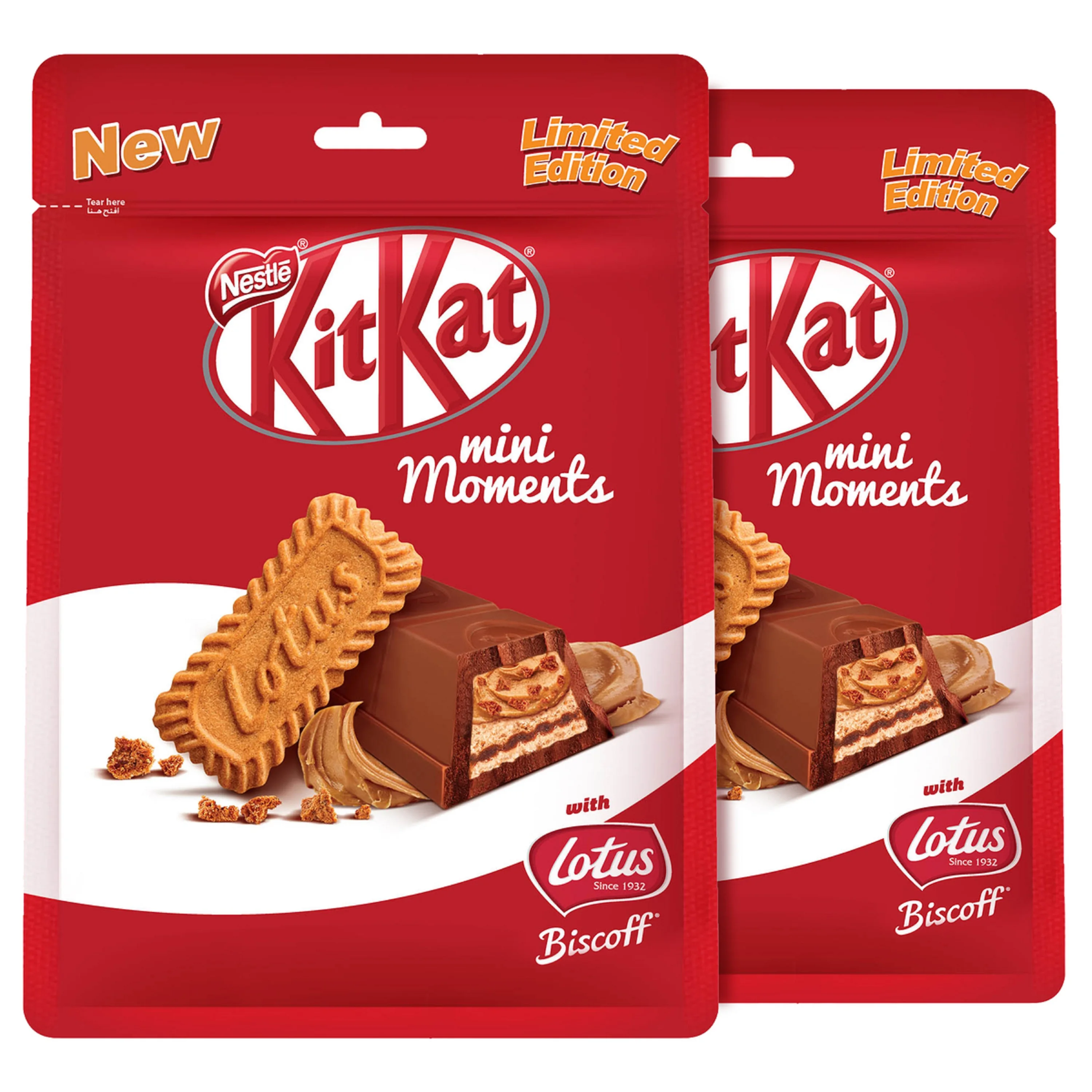 Kit Kat Mini Moments With Lotus Biscoff 2 x 122.5g.