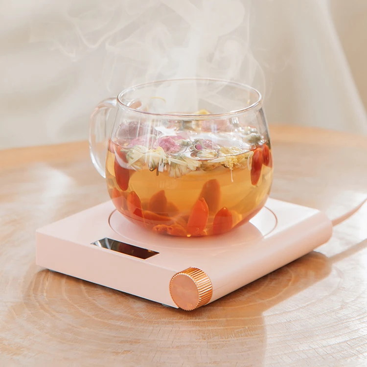 Automatic electric smart beverage tea coffee mug couaster heater travel usb water cup warmer